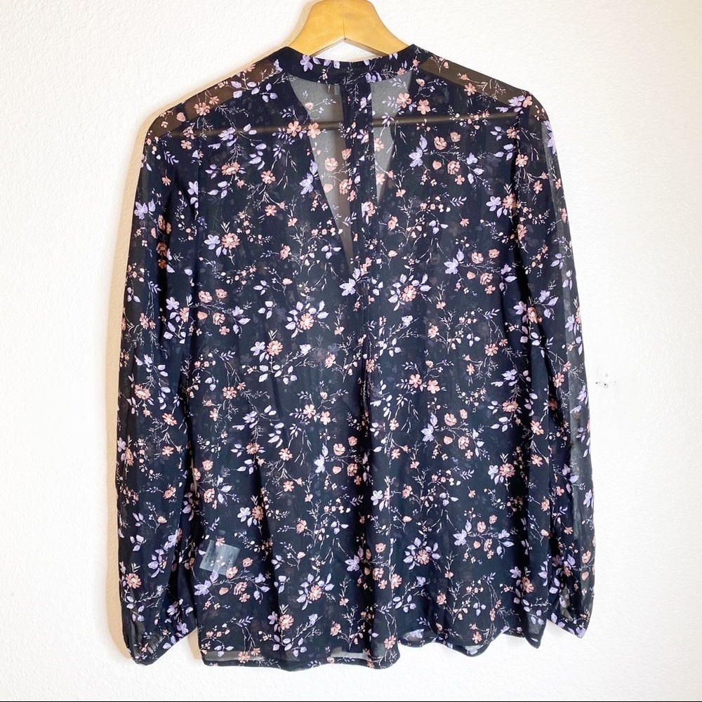 Joie- Martine Sheer Silk Floral Blouse - XS - Picture 8 of 8